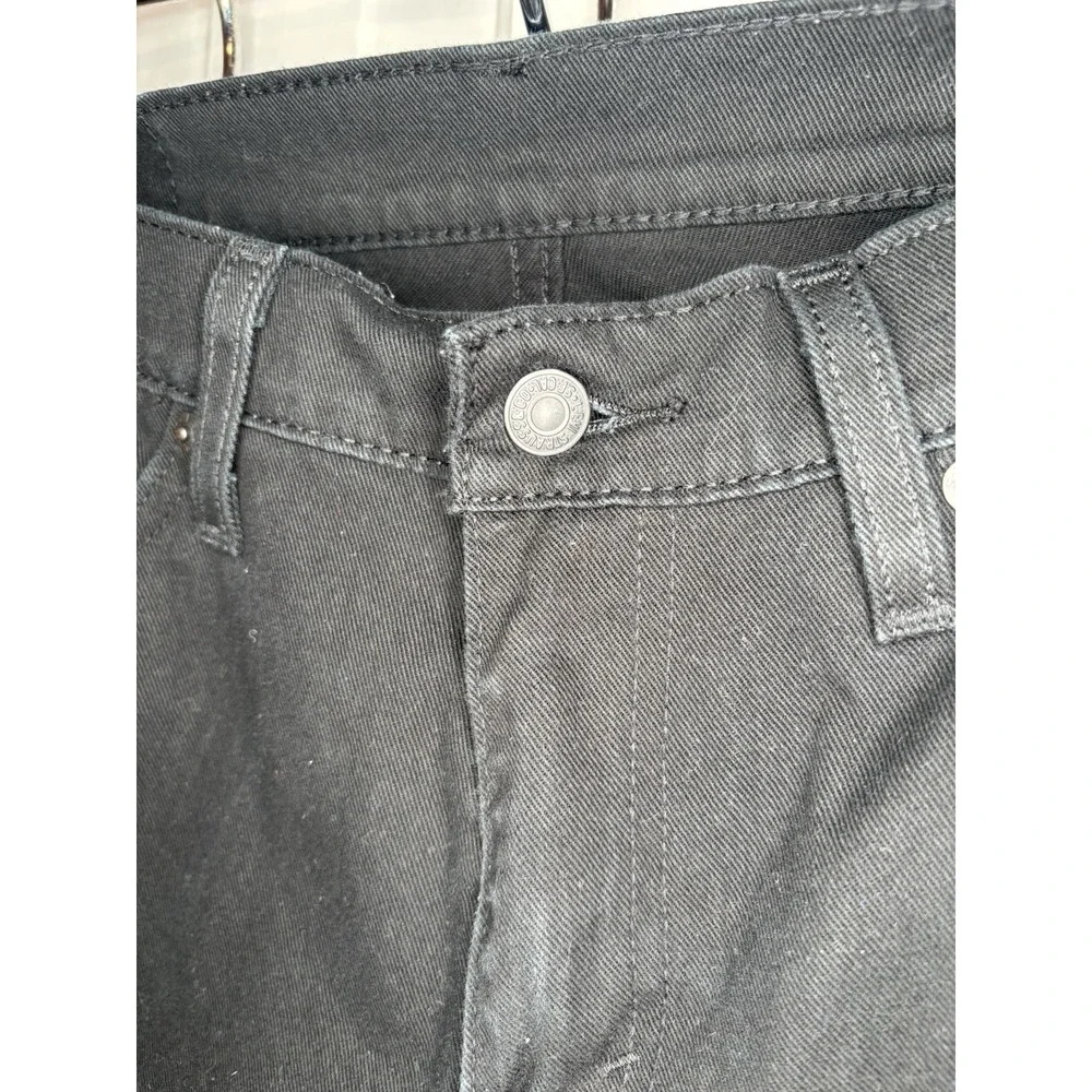 Levi's Men's Reg. Fit Straight Black Denim Jeans Stretch Dark Wash Classic 30x30